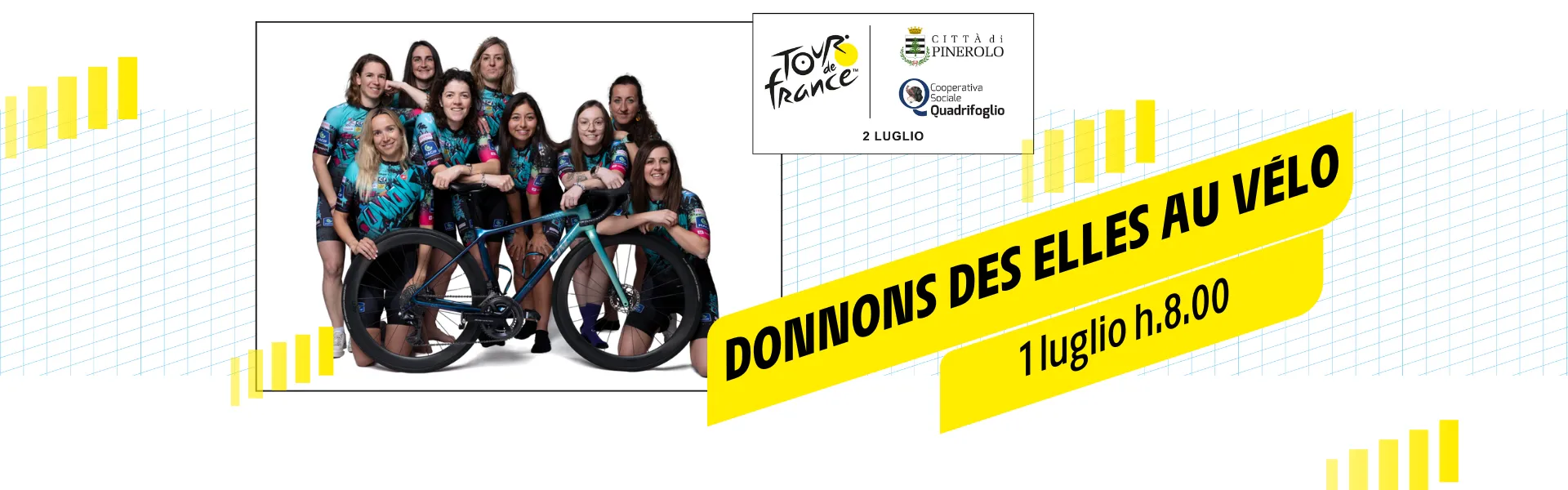 Il club Donnons des elles au vélo J-1 e la sua squadra di 9 cicliste amatoriali 